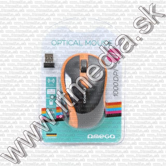 Image of Omega Optical Mouse WIRELESS (OM 415) 1000dpi Black-Orange (IT10888)